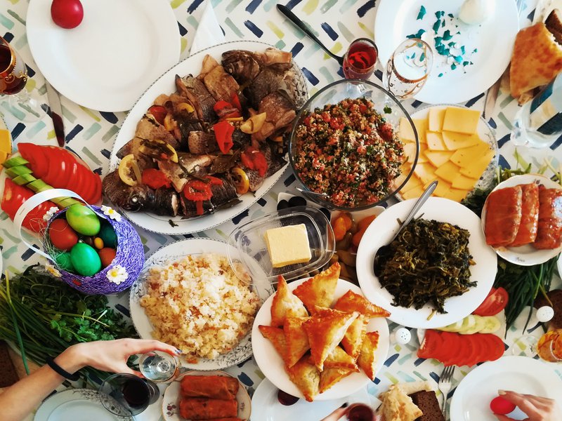 Easter dinner time in Armenia